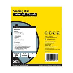 SIA Abrasives 150mm Wet & Dry Sanding Disc, 1948 Series, 8 Hole, 180 Grit 5 Pack, , scaau_hi-res
