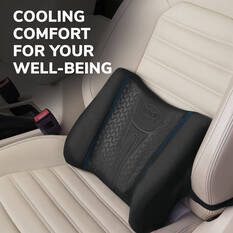 Scholl Infused Gel Memory Foam Black Lumbar Cushion, , scaau_hi-res