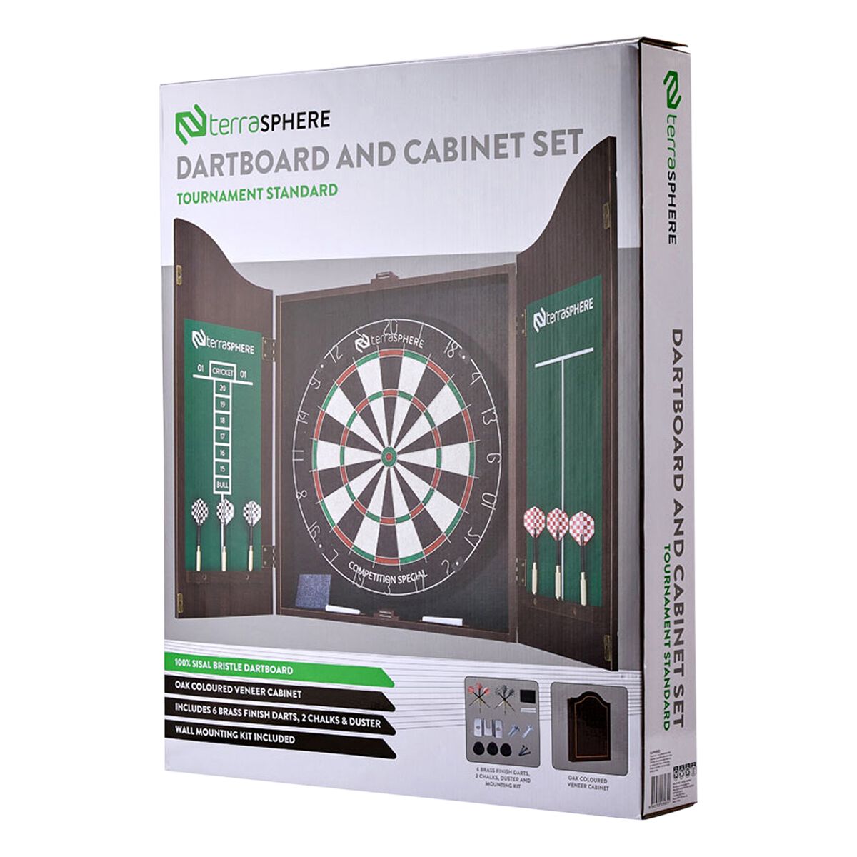 Terrasphere Dartboard and Cabinet Set, , scaau_hi-res