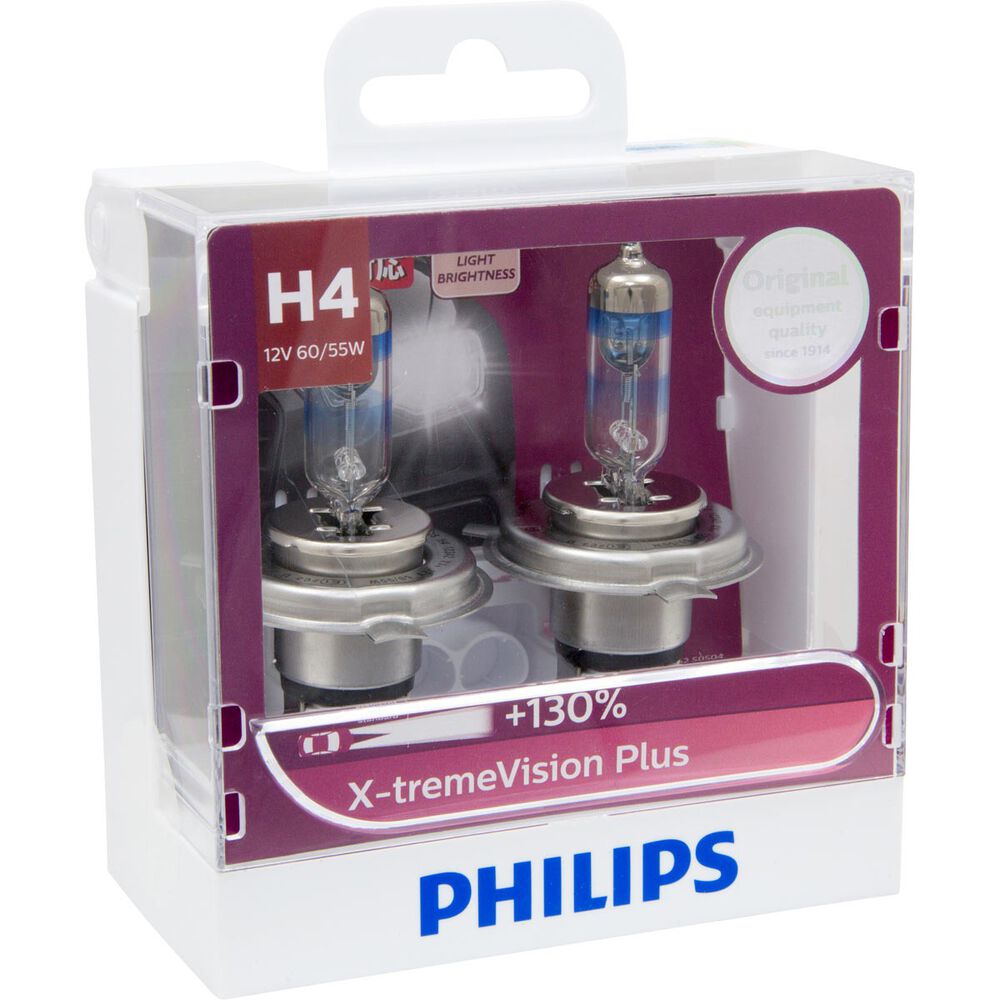 Philips Headlight Globe, XtremeVision H4, 60 / 55W Supercheap Auto