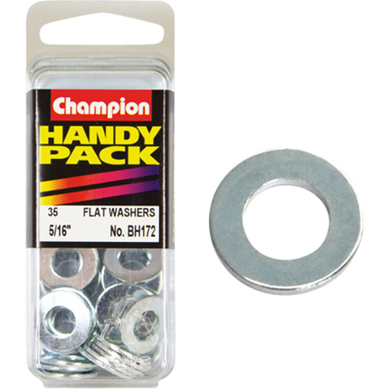 Champion Flat Steel Washers - 5 / 16inch, BH172, Handy Pack, , scaau_hi-res