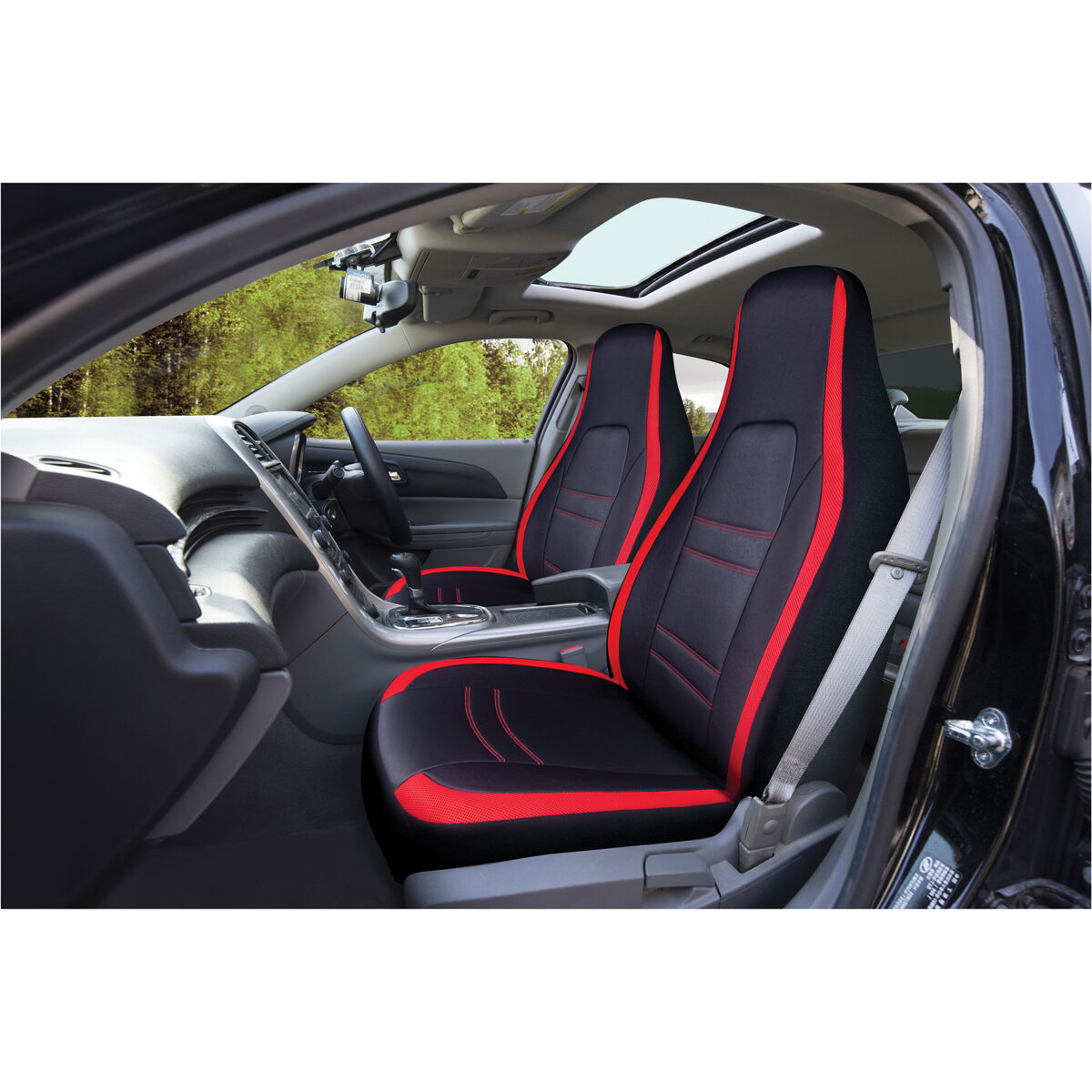 SCA Racing Seat Covers Front Pair Size 60 Black Red