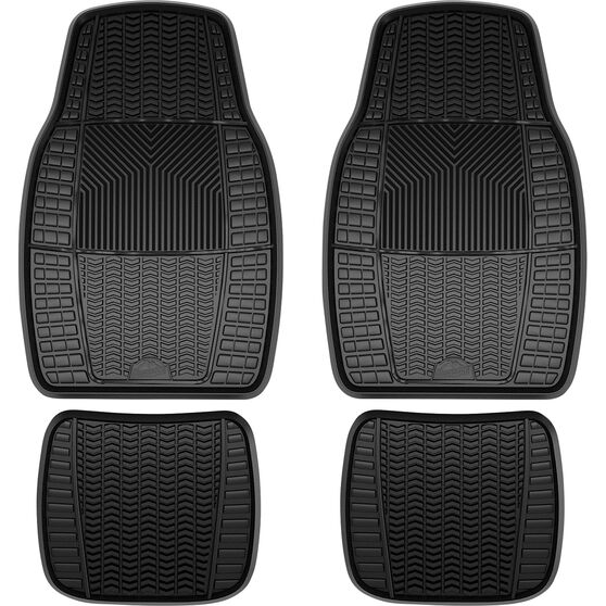 Armor All Car Floor Mats Rubber Black Set Of 4 Supercheap Auto