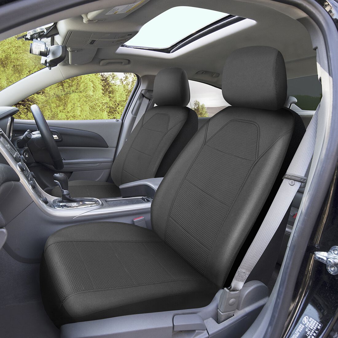 SCA Jacquard Embossed Dot Seat Covers Black, Adjustable Headrests, Airbag Compatible, Size 30A, , scaau_hi-res