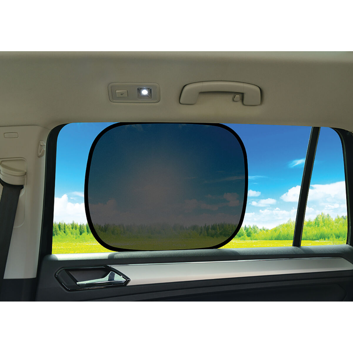 MASO Car Window Sunshades Rear Windshield Visor Blinds Baby Sun Protection Shield Anti-UV Beige Cloth 50 * 55CM 