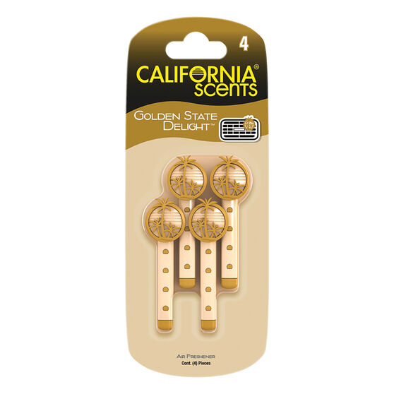 California Scents Vent Stick Air Freshener Gold State Delight 4 Pack, , scaau_hi-res