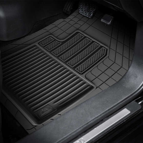 Armor All Deep Dish Rubber Car Floor Mats - Front & Rear, Black, , scaau_hi-res