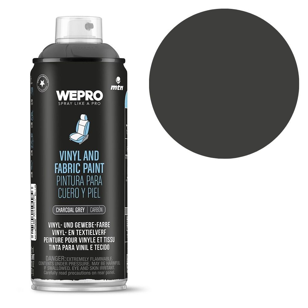 MTN PRO Vinyl & Fabric Paint Charcoal 400ml Spray Paint, , scaau_hi-res