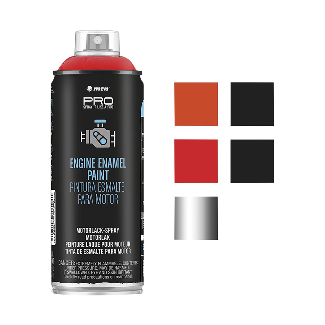 MTN PRO Engine Enamel Red 400ml Spray Paint, , scaau_hi-res