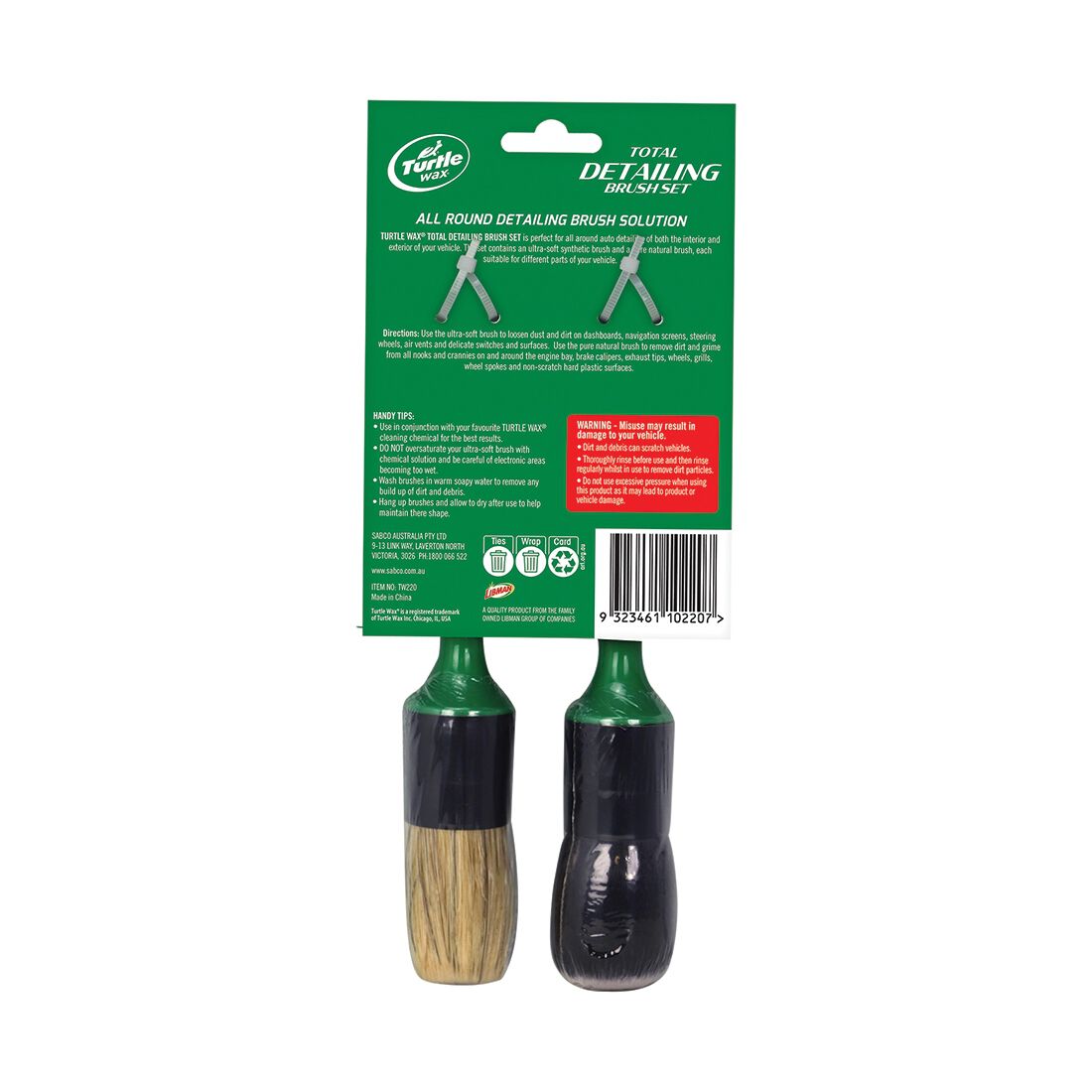 Turtle Wax Hybrid Solutions Total Detailing Brush Set 2PK, , scaau_hi-res