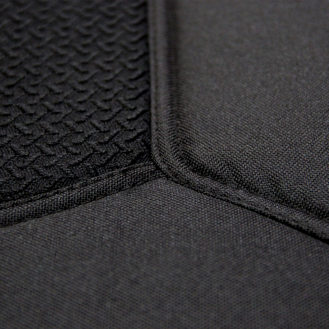 R.M.Williams Woven Seat Covers Black Adjustable Headrests Size 30 Front Pair Airbag Compatible, , scaau_hi-res