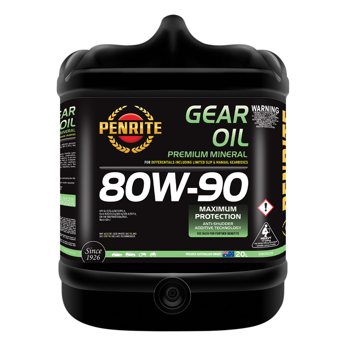 Penrite Gear Oil 80W-90 20 Litre, , scaau_hi-res
