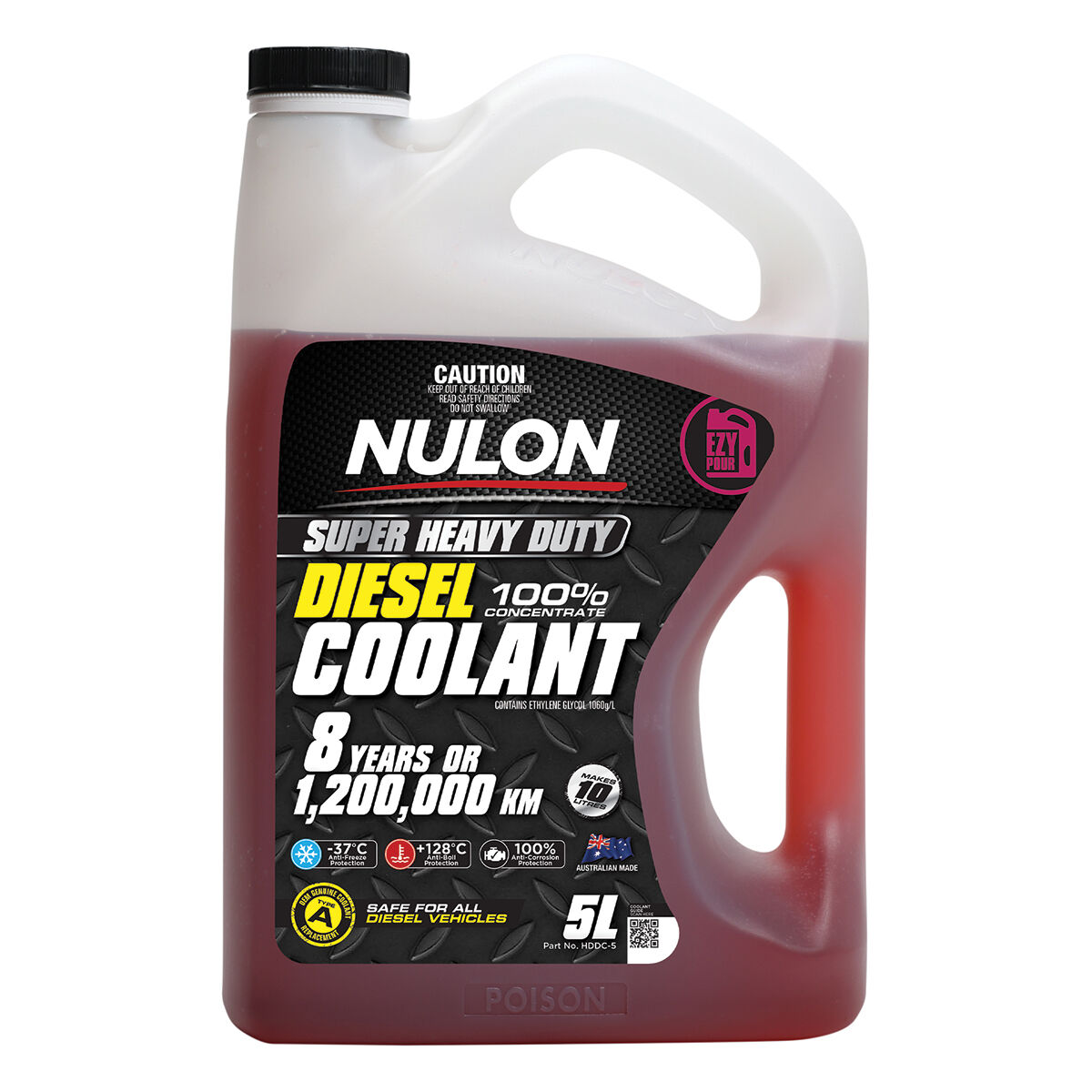 Nulon Red Heavy Duty Diesel Coolant Concentrate - 5 Litres, , scaau_hi-res