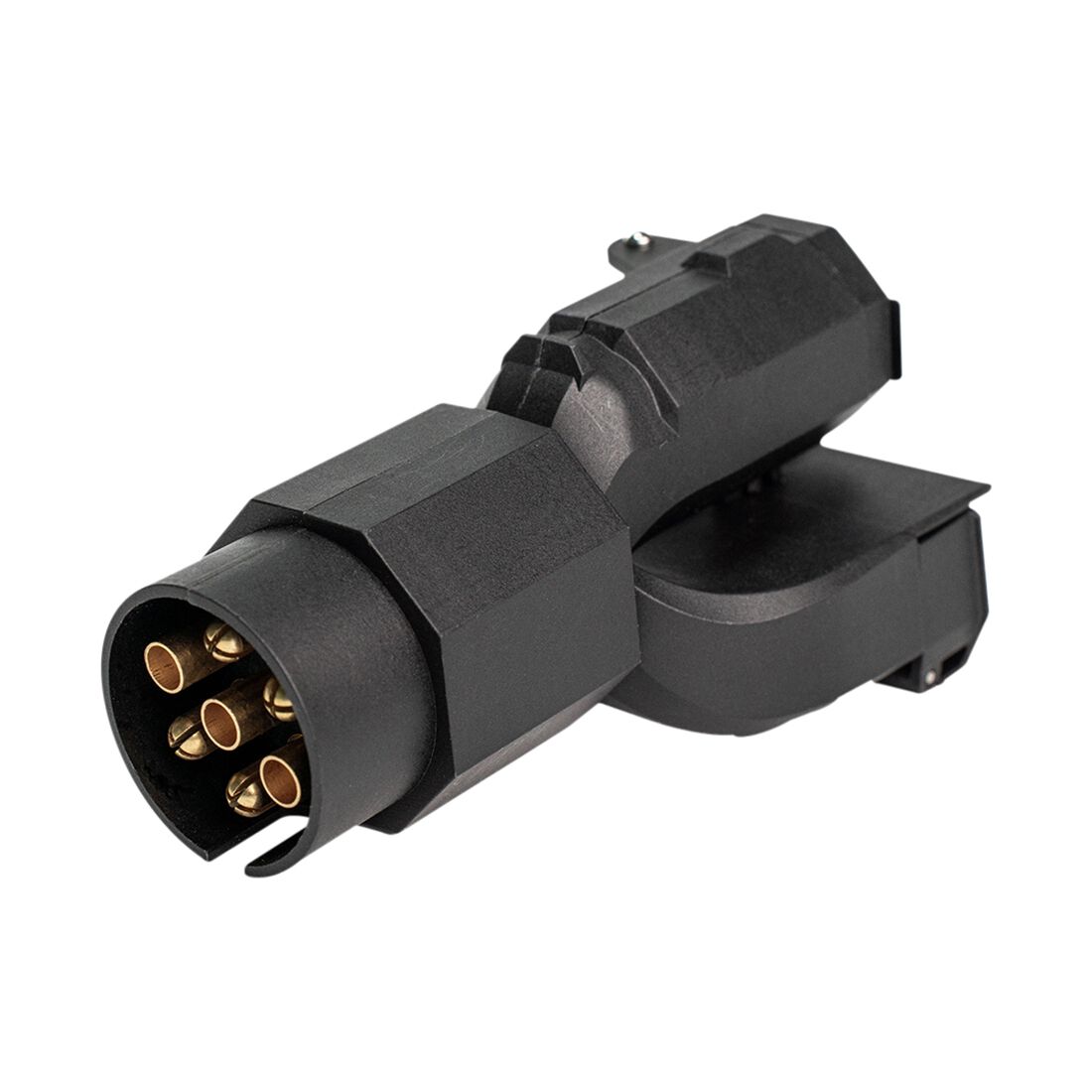 SCA Trailer Adaptor 3 Way 7 Pin Large Round Socket to 7 Pin Small Round Plug, 7 Pin Flat Plug, , scaau_hi-res