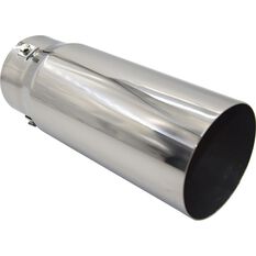Street Series Stainless Steel Exhaust Tip - Straight Cut Tip suits 52mm to 76mm, , scaau_hi-res