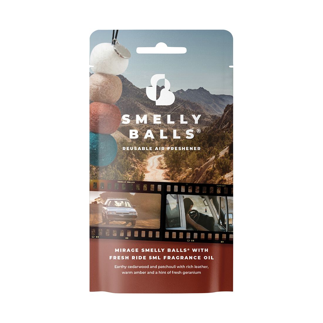 Smelly Balls Air Freshener Set Mirage - Fresh Ride 5ml, , scaau_hi-res