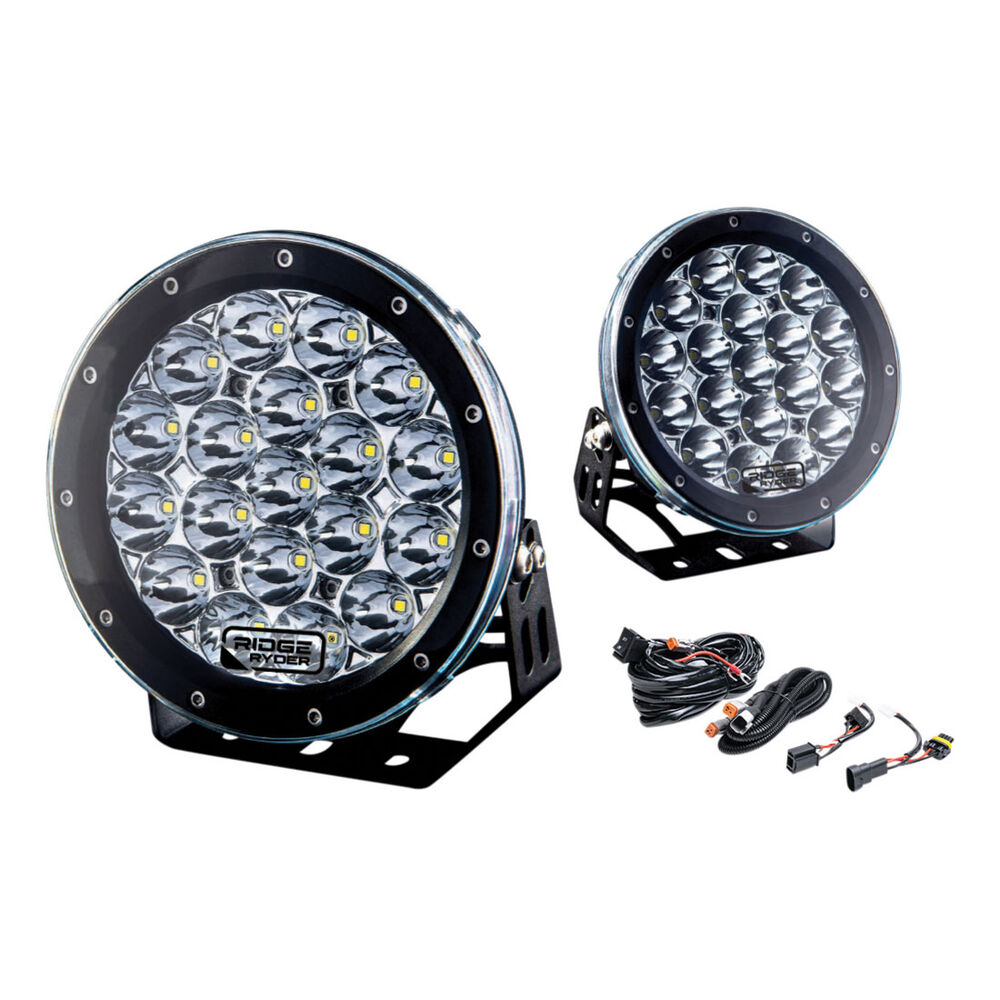 Ridge Ryder LED Driving Light Kit w/ harness 180mm 87W Supercheap Auto