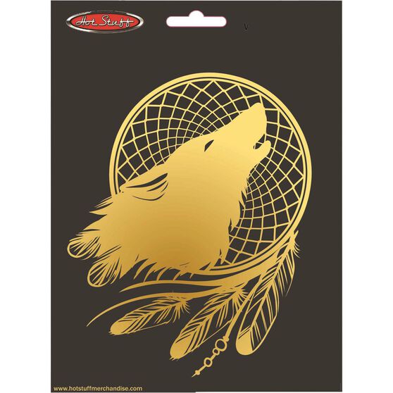 Sticker Golden Wolf Dream Catcher CH887, , scaau_hi-res