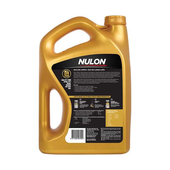 Nulon APEX+ 5W-30 Long Life Engine Oil 6 Litre, , scaau_hi-res