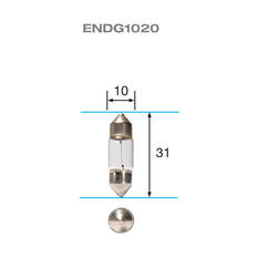 ENDURALIGHT Automotive Globes - Festoon 12V, 10W 10X31mm, , scaau_hi-res