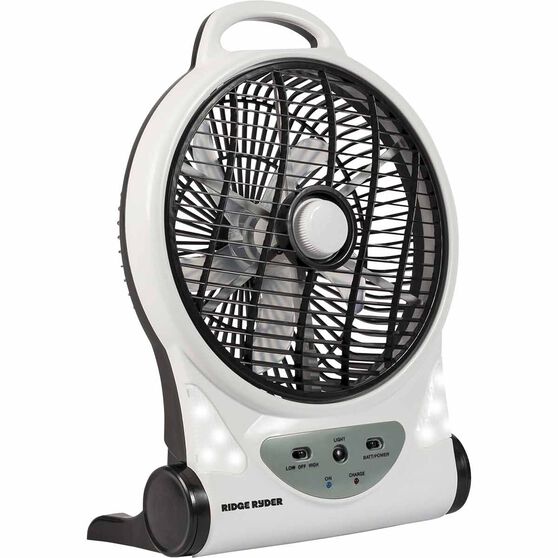 Ridge Ryder Caravan Fan Rechargeable 10 Inch Supercheap Auto