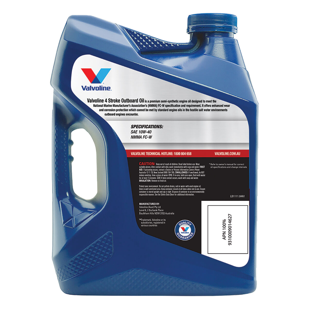 Valvoline Outboard Oil 4 Stroke 4L, , scaau_hi-res
