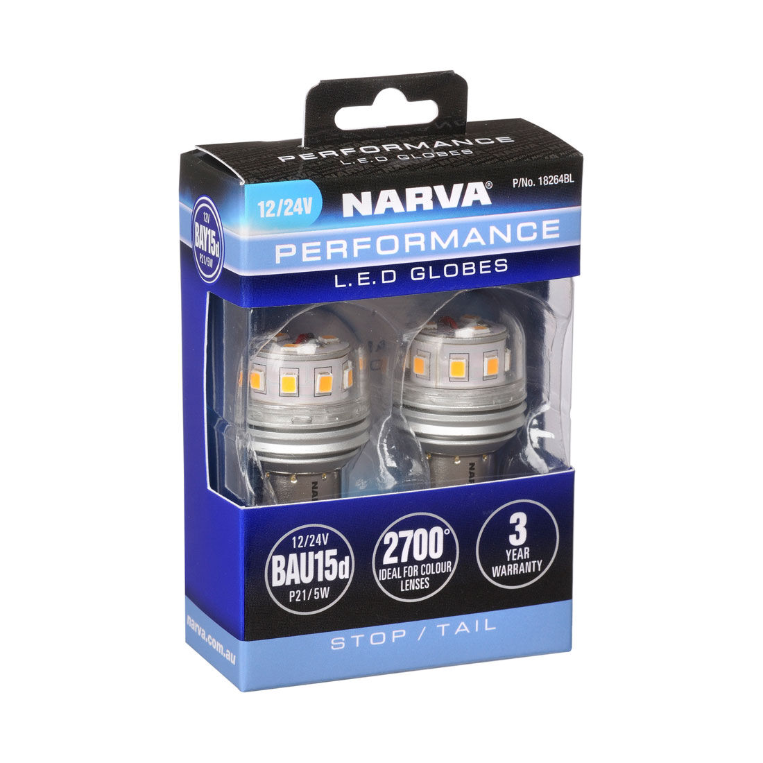 Narva Automotive Globes Performance LED Bayonet 12V P21 5W