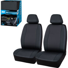 SCA Jacquard Seat Covers Charcoal Adjustable Headrests Airbag Compatible, , scaau_hi-res