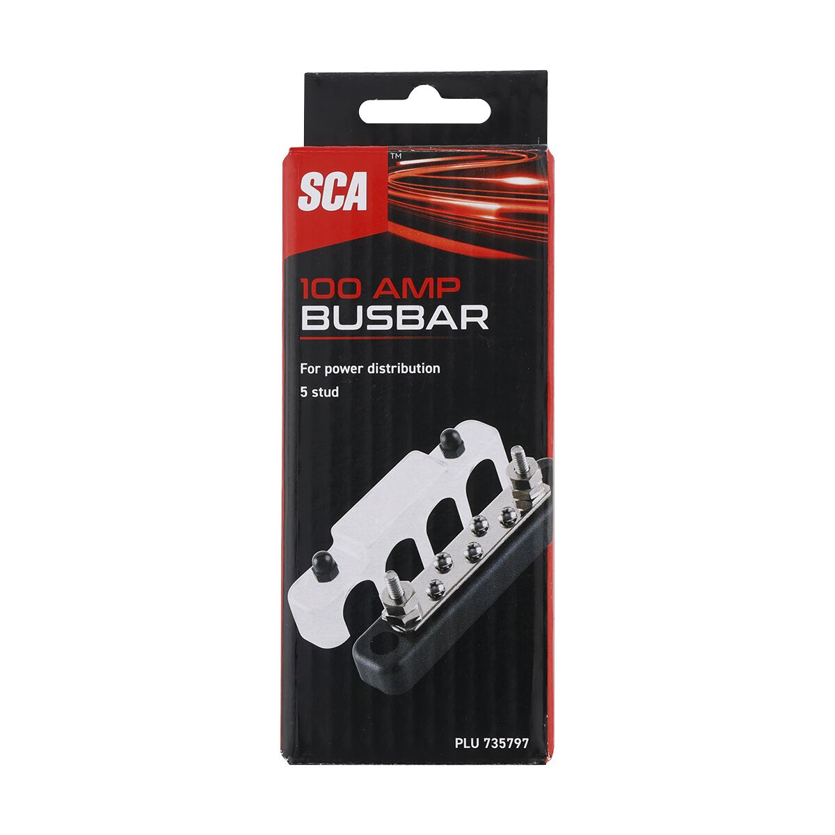 SCA Busbar 5 Stud, 100 Amp With Cover, , scaau_hi-res