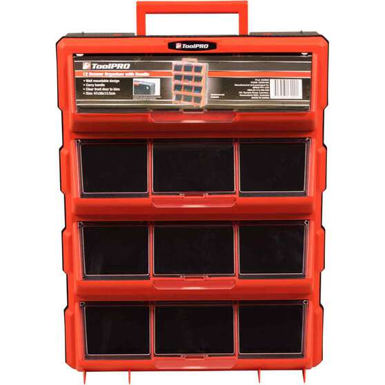 ToolPRO Organiser Portable 12 Drawer, , scaau_hi-res