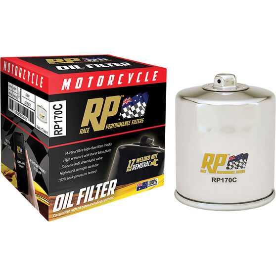 Race Performance Motorcycle Oil Filter RP170C, , scaau_hi-res