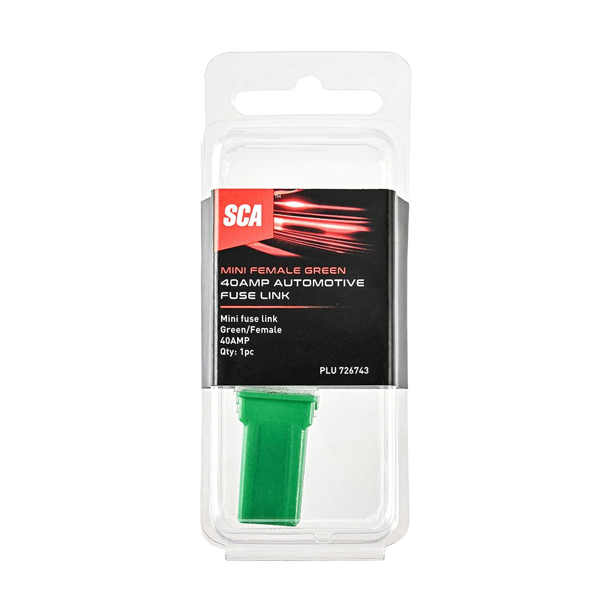 SCA Automotive Fuse Link - Female Mini, 40 Amp, Green, , scaau_hi-res