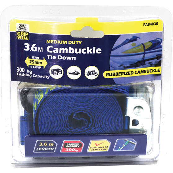Cambuckle Tie Down - 3.6m, 300kg, , scaau_hi-res