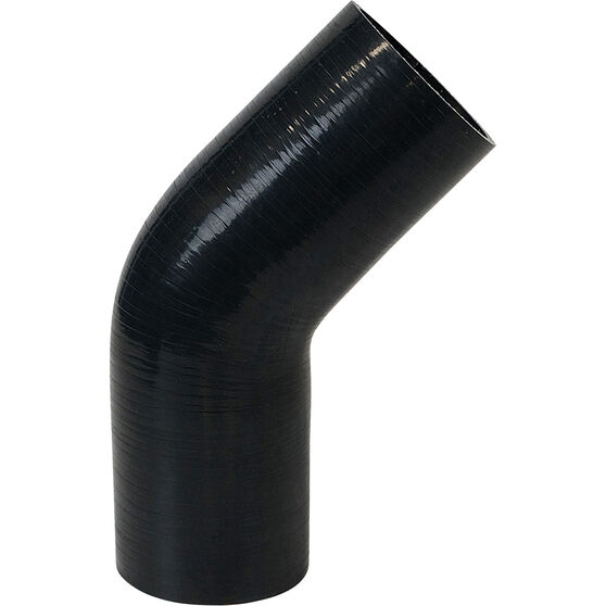 SAAS Black Silicone 45 Degree Angled Hose, 76mm x 76mm SSH457676, , scaau_hi-res