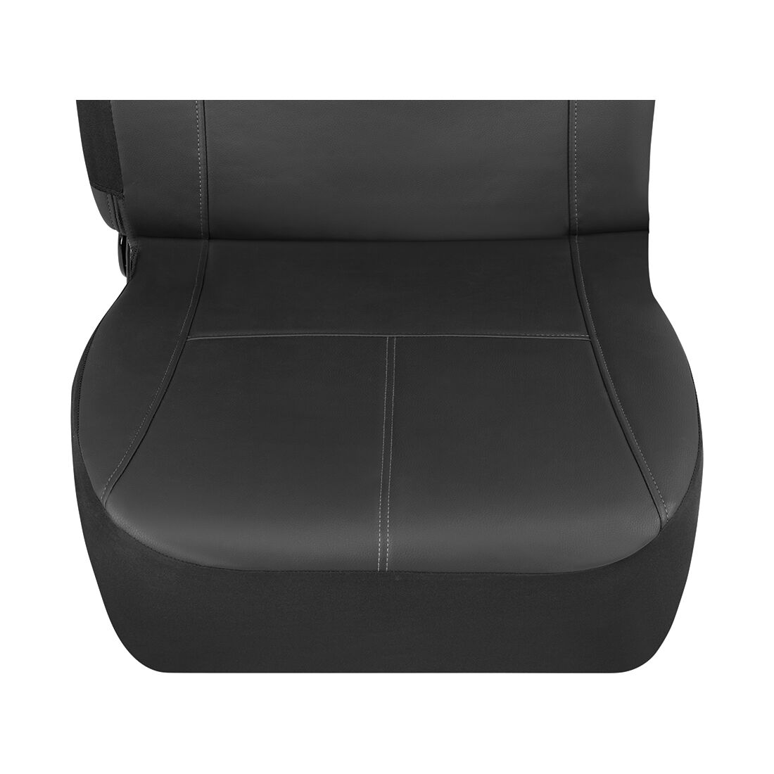 SCA Leather Look Stitch Seat Covers Black & Grey, Adjustable Headrests, Airbag Compatible, Size 30A, , scaau_hi-res