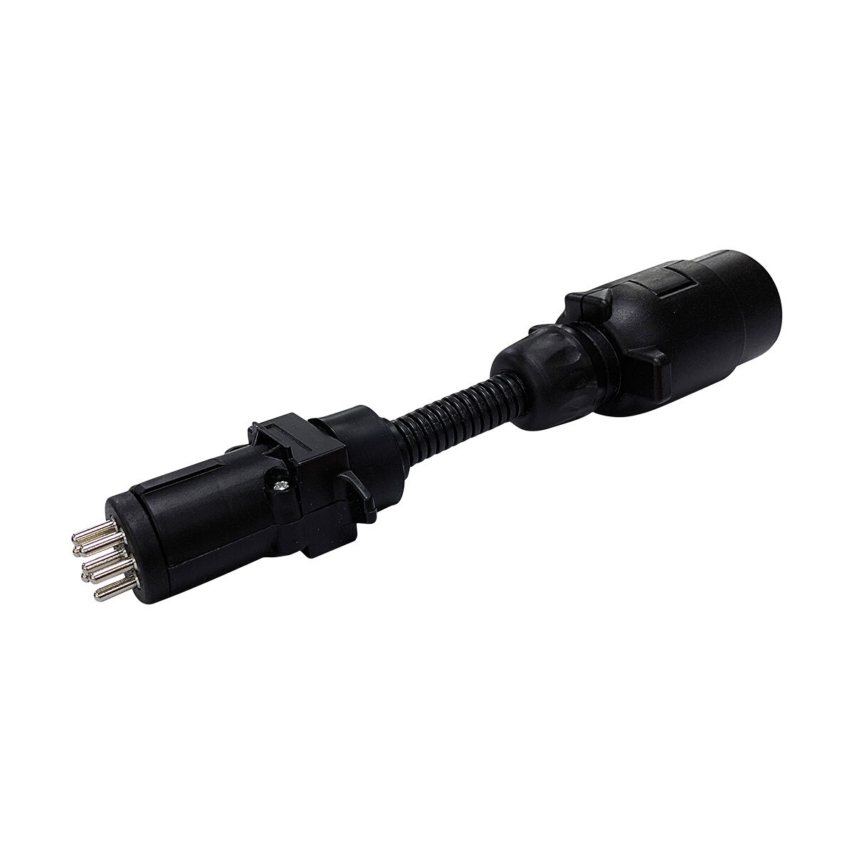 SCA Trailer Adaptor 7 Pin Large Round Socket To 7 Pin Small Round Plug, , scaau_hi-res