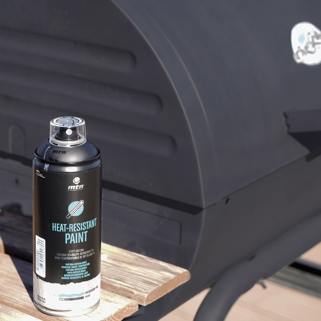 MTN Pro Black Heat Resistant Spray Paint 400mL, , scaau_hi-res