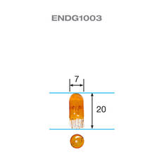 ENDURALIGHT Automotive Globes - Amber Wedge 12V, 5W, T-10, , scaau_hi-res