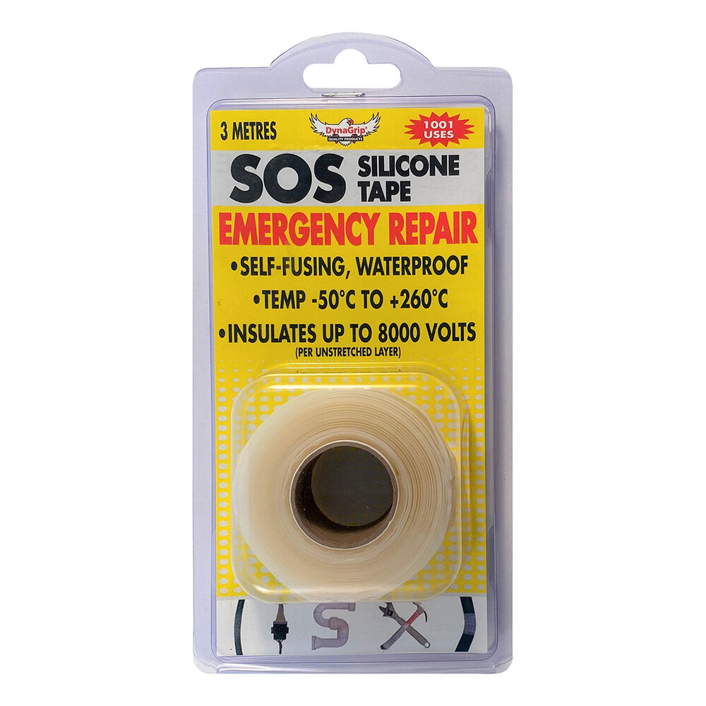 DynaGrip SOS Silicone Tape Clear 3m x 25mm 49197 Supercheap Auto