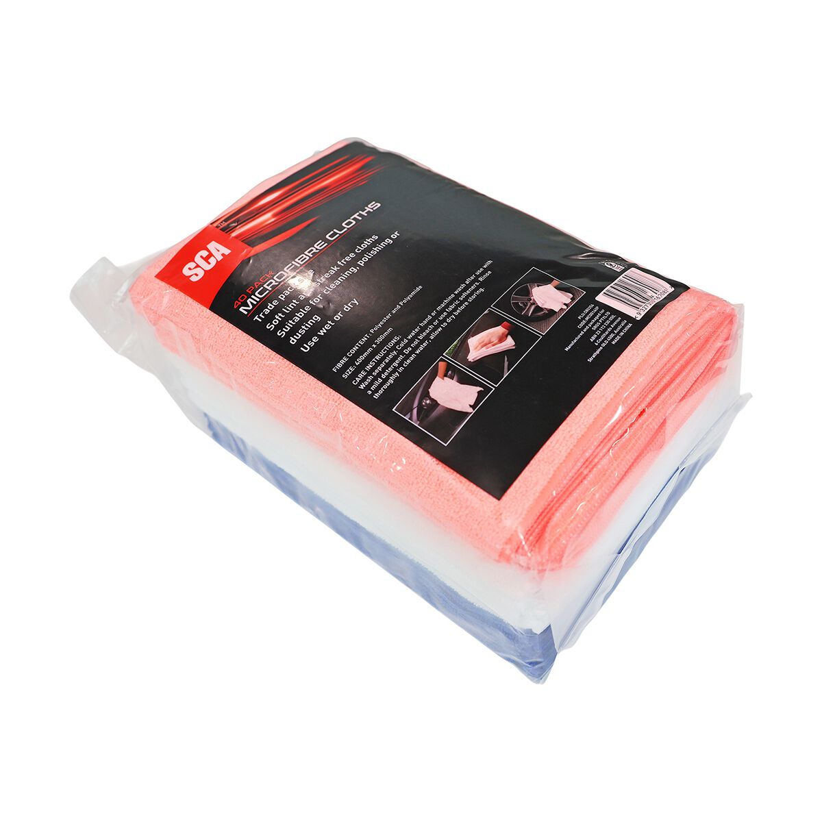 SCA Microfibre Cloths Trade 40 Pack, , scaau_hi-res