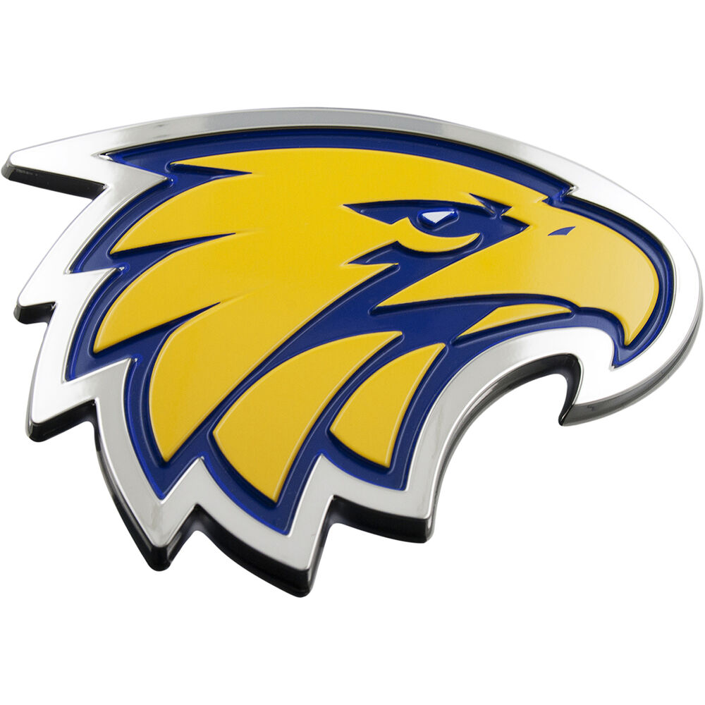 West Coast Eagles Afl Supporter Logo 3d Chrome Finish