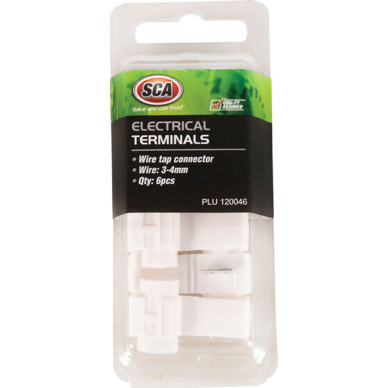 SCA Electrical Terminals - Wire Tap Connector, 3-4mm, 6 Pack