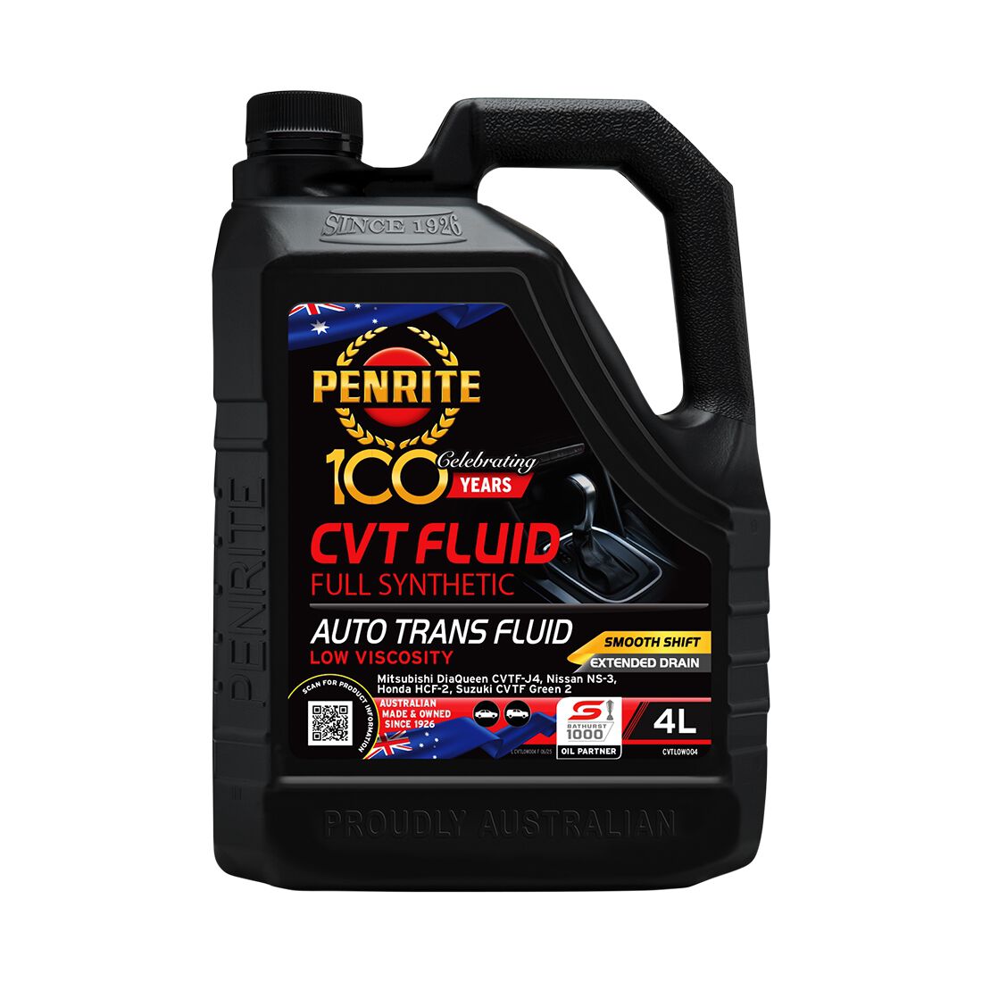 Penrite CVT Fluid Low Viscosity 4 Litre, , scaau_hi-res