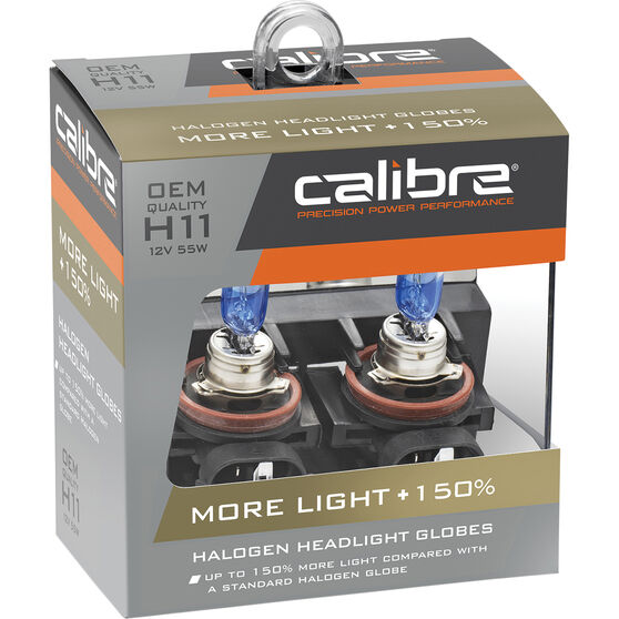 Calibre Plus 150 Headlight Globes - H11, 12V 55W, CA150H11, , scaau_hi-res