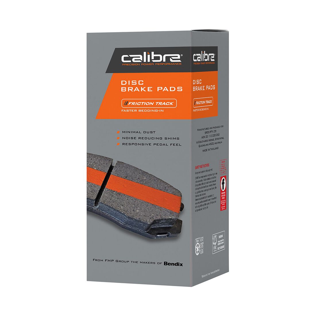 Calibre Disc Brake Pads DB1802CAL, , scaau_hi-res