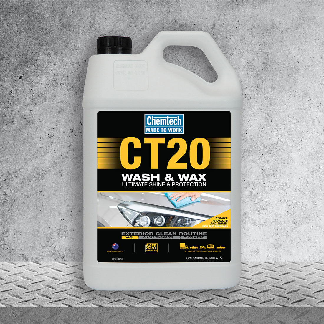 Chemtech CT20 Wash & Wax 5 Litre, , scaau_hi-res
