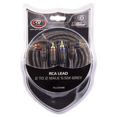 SCA RCA Lead - 2 to 2 Male, 5.5m, Grey, , scaau_hi-res