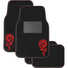 SCA Dragon Carpet Car Floor Mats - Set of 4, Black/Red, , scaau_hi-res