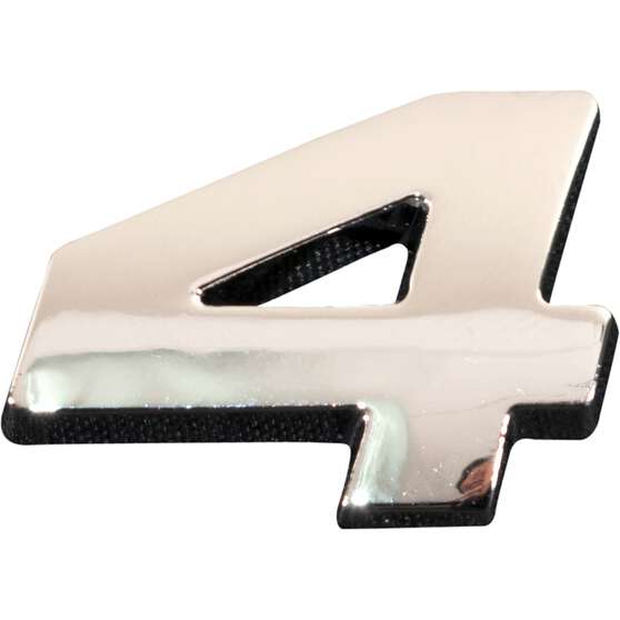 SCA 3D Chrome Badge Number 4, , scaau_hi-res