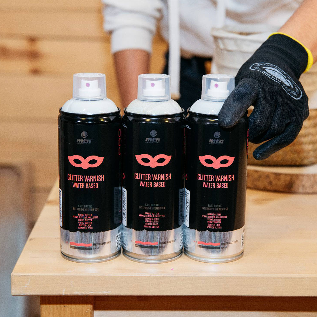 MTN Pro Multicolour Glitter Spray Varnish 400mL, , scaau_hi-res
